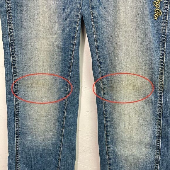 G-Unit Y2K Blue Gold Accent Bootcut Denim Jeans 11 - Picture 4 of 10